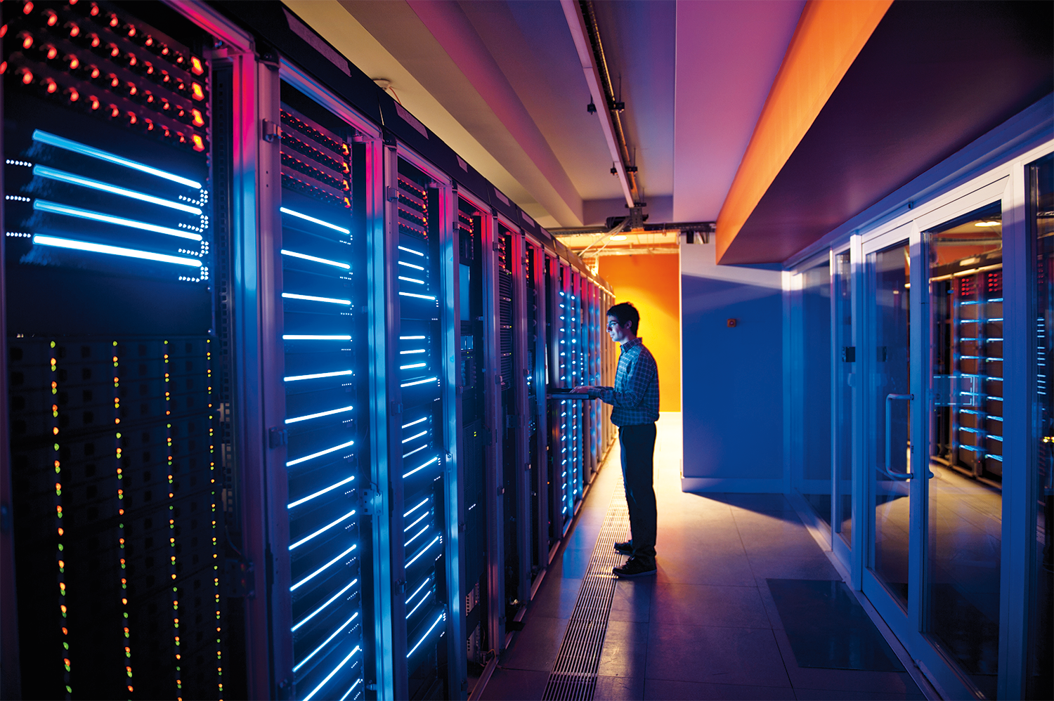 Stock image of computer servers