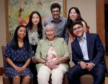 Margaret Smith and WCM students