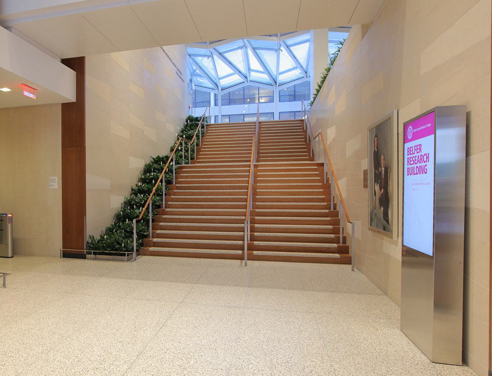 stairs inside the Belfer building